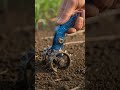Mini Dual Wheel Soil Tiller in Action 🌾 | Satisfying Micro Farming Tool #Shorts