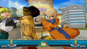 Krillin and Android #18 VS Android #17 (CPU VS CPU) - Dragon Ball Z Infinite World