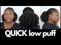 Natural hair: quick and easy low puff
