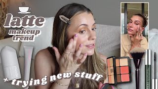 the viral 'latte' makeup ☕ trying new makeup + my thoughts on all this