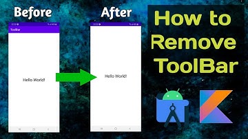 How To Remove/Hide TolBar in Android Studio Kotlin