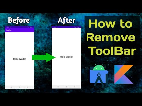 How To Remove/Hide TolBar in Android Studio Kotlin