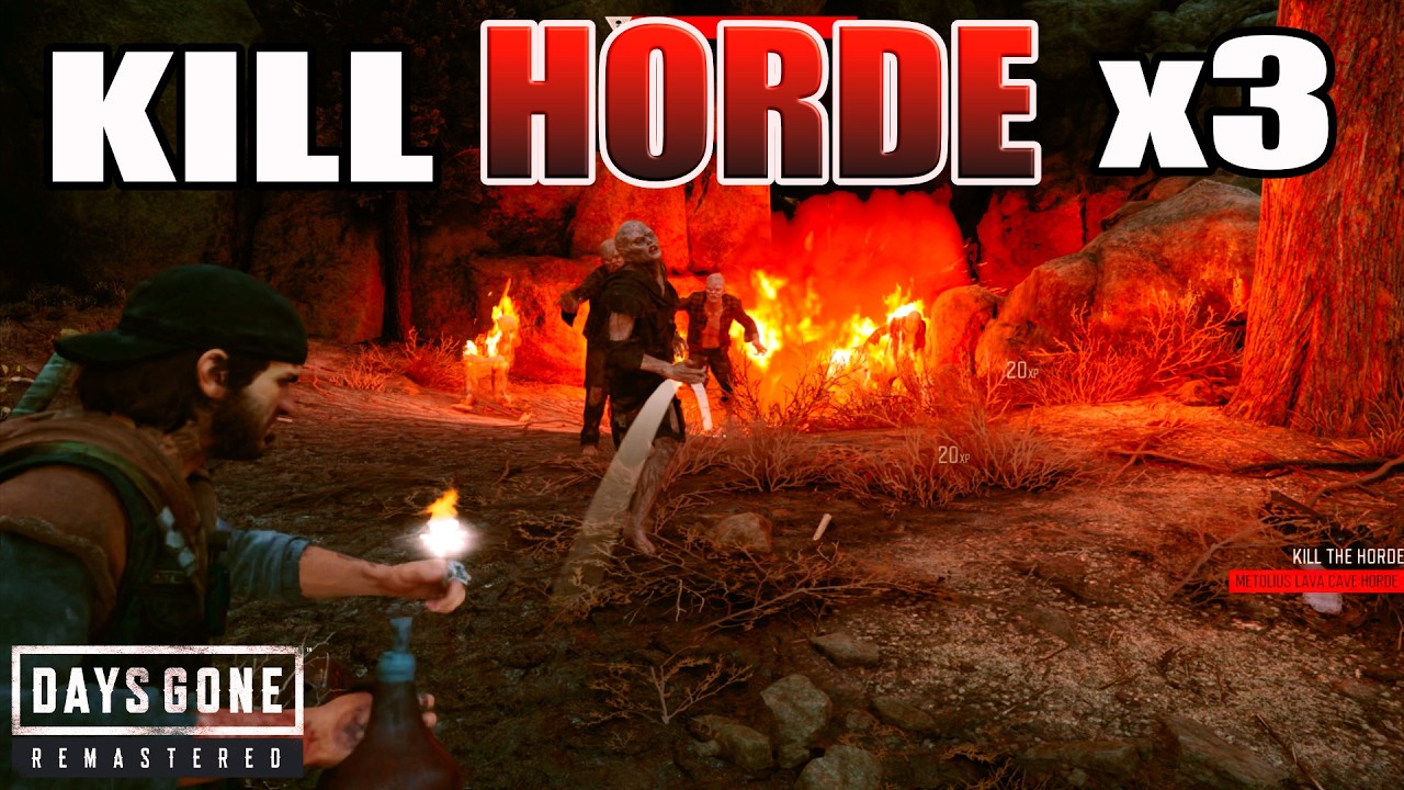 METOLIUS LAVA CAVE HORDE 🔥🧟‍♂️ 3 TAKEDOWN METHODS | Days Gone Remastered