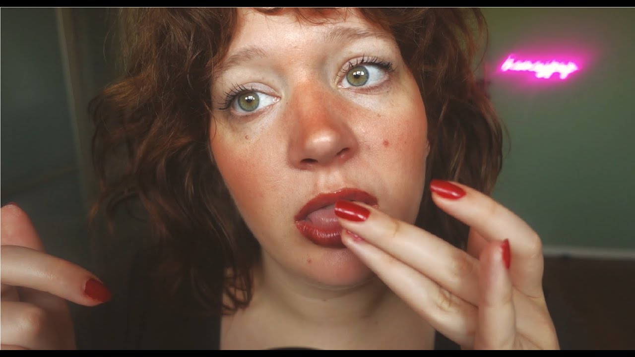 ASMR spit painting your face very slow (no talking, intense mouth sounds, rain)