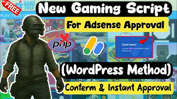 AdSense Approval with Gaming Script 2026 | New Working Method for Active Dashboard