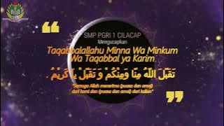 UCAPAN SELAMAT IDUL FITRI 1442 H SEKOLAH - SMP PGRI 1 CILACAP