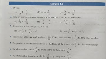 viva education start up mathematics class 8 ex 1.8 | rational number | division of rational numbers