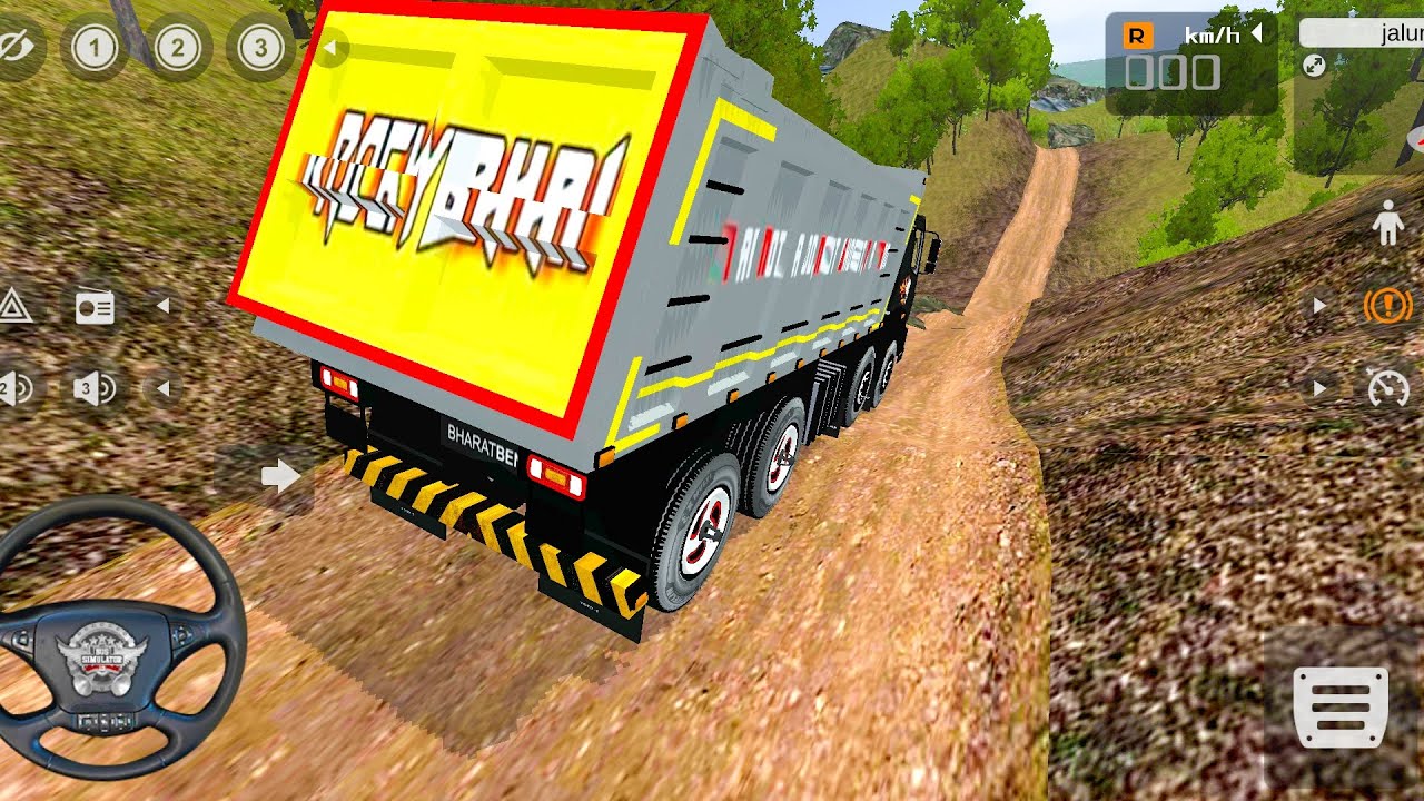 Off road driving truck heavy Material full loaded Truck Drive Gameplay Bussimolatorindonesia