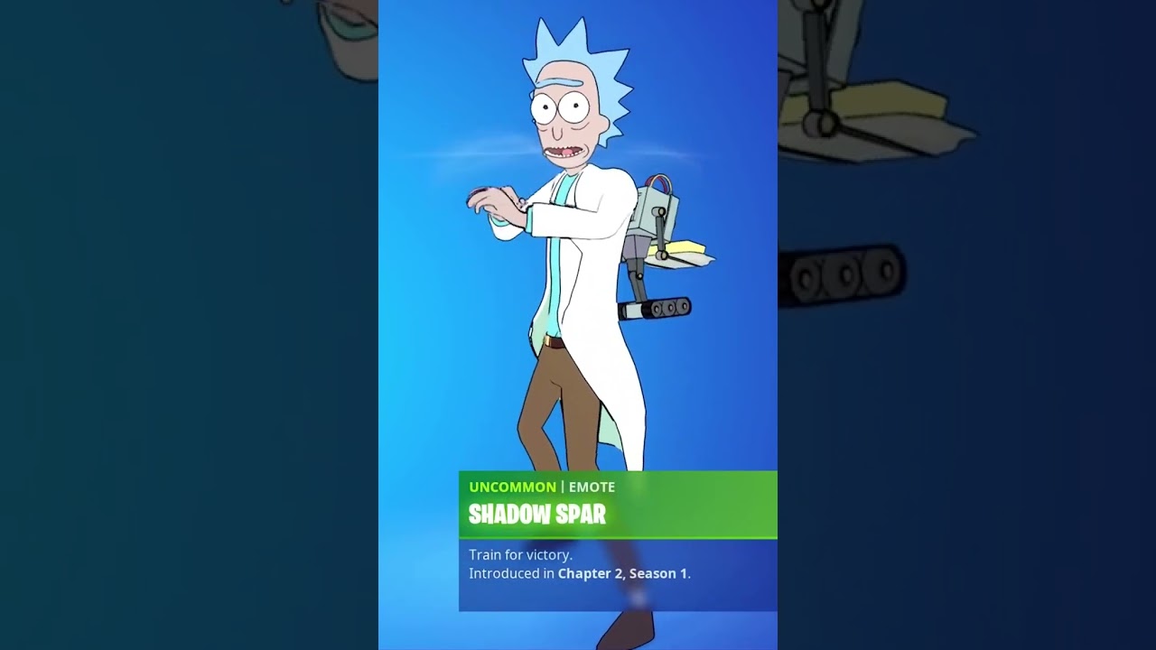 SHADOW SPAR - RICK SANCHEZ SKIN Showcase Fortnite Dances Emotes! (Fortnite x RICK AND MORTY)