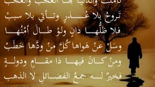 قَصَيَدَة تَأَمَلَتُ وَ الَدُنُّيَا بِهَا الَعُجْبُ وَ الَعَجَبْ..