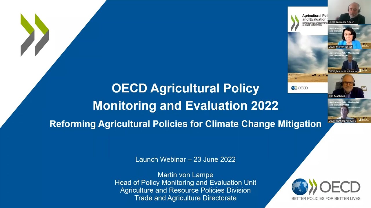 Launch event: OECD Agricultural Policy Monitoring and Evaluation 2022