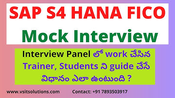 SAP S4 HANA FICO Mock Interview | SAP S4 HANA FICO Online Training | by Veera BS