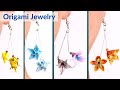 Origami Earrings - How to Make Origami Earrings - Origami paper Earrings Tutorial