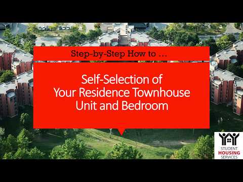 How to Self-Select a Residence and Bedroom Using the Housing Portal