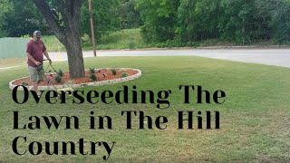 Lawn maintenance and repair in the Hill Country.  - How to Scarify and Overseed a lawn.
