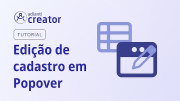 Edição de cadastro em popover