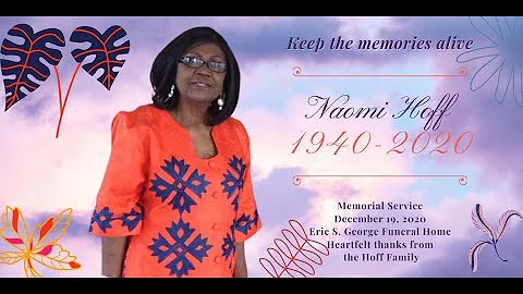 Home Going Live Stream for Naomi C. Hoff