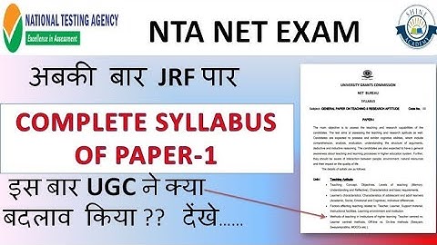 Complete Syllabus of Paper 1 for NTA NET Exam | Crack JRF with Shine Academy