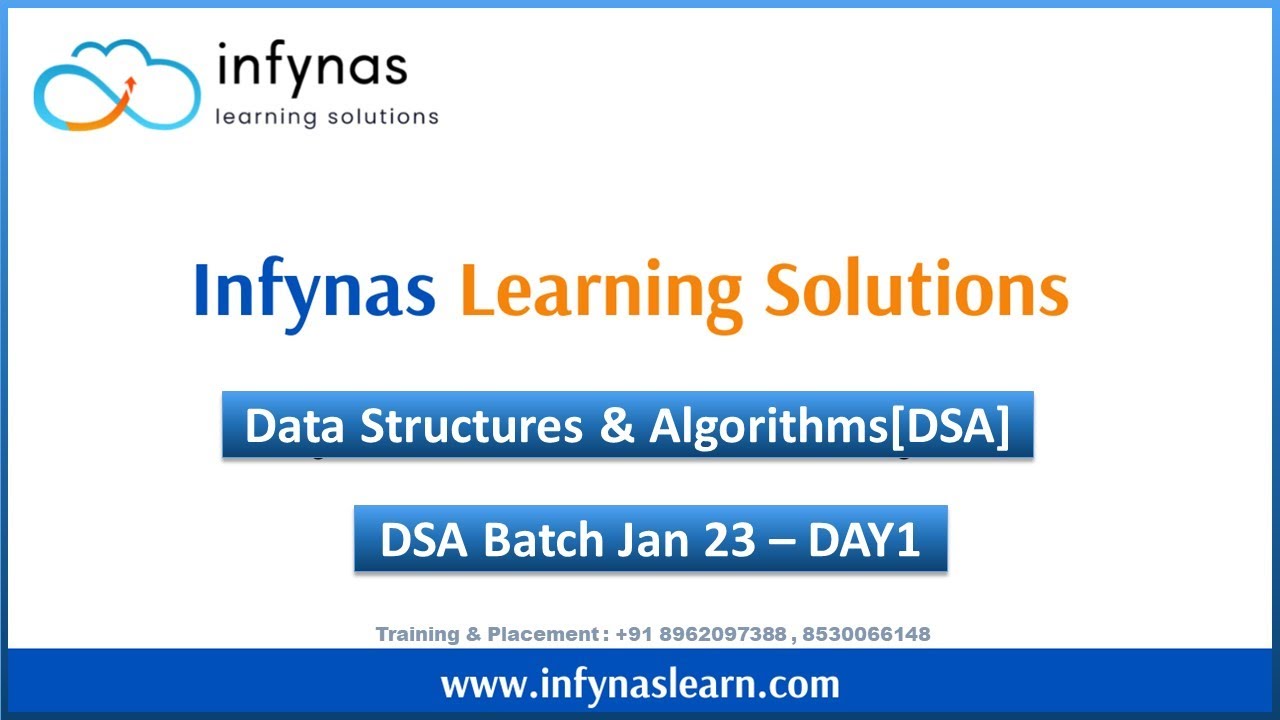 Data Structures & Algorithms[DSA] Beginner Class Day 1 Jan23 Batch ...