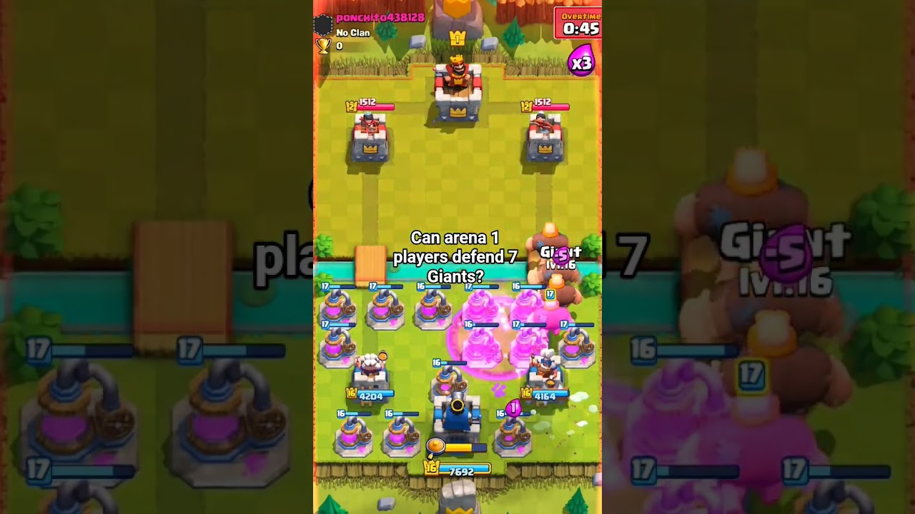 Can arena 1 players defend 7 Giants 