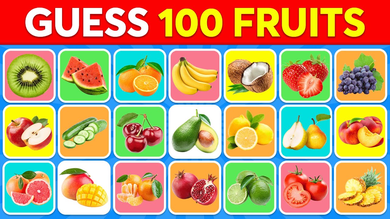 Угадай фрукт за 3 секунды 🍍🍓🍌 100 разных видов фруктов | Monkey Quiz
