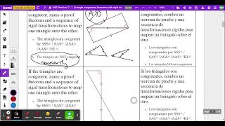 IM2 Practice 2.1.1: Identifying Triangle Congruence Theorems