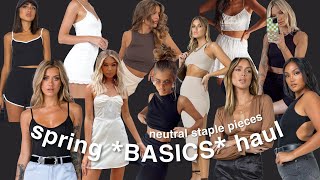spring *basics* try on haul!!! (all the neutral staple pieces you NEED)