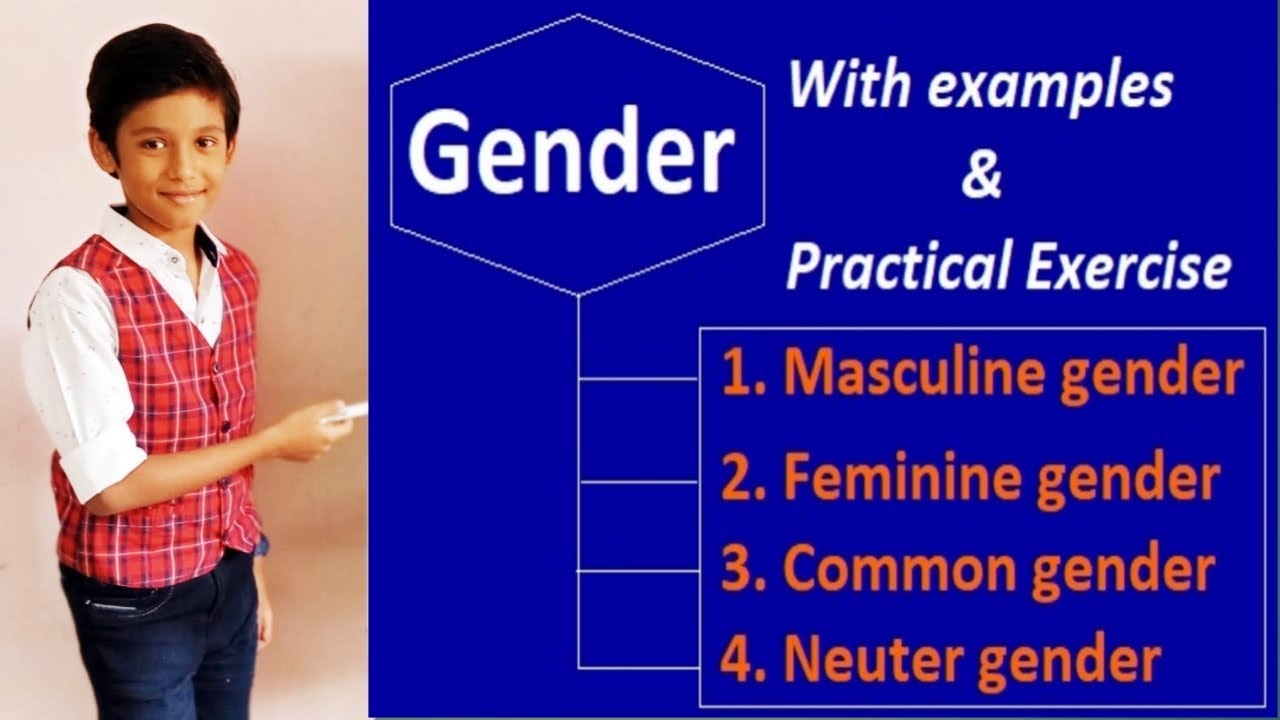 Gender in English Grammar By SAI What is gender Gender for kids Gender for grade 3