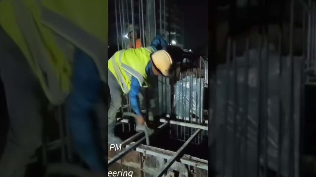 Vibrating concrete for Pile Cap F1B 2 December 2025 