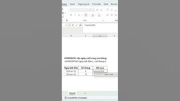 [Tips Excel - 29] - Hàm EOMONTH - Lấy ngày cuối cùng của tháng #shorts