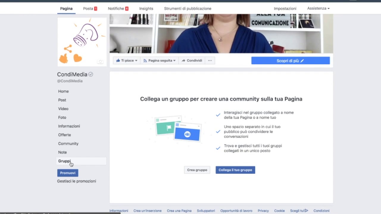 Come collegare una pagina Facebook a un gruppo YouTube