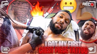 I GOT MY FIRST CHEST PIECE TATTOO! *VERY PAINFUL*