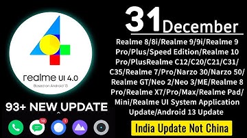 Realme December Software Update  List | realme UI 4.0 & Android 13 Install | Stable & Beta Update ⚡⚡