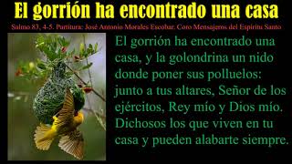 Video thumbnail of "El gorrión ha encontrado una casa Salmo 83"