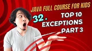 JAVA Coding Series 2024 - 32 Top   10 Exceptions Part 3 #programming #coding #code #shorts