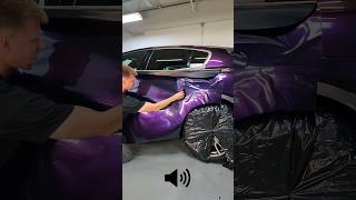 Wrapping the door on this Maserati in @inozetek Supergloss Metallic Midnight Purple #asmr #wrap