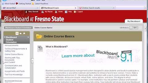 Hiding and Collapsing the Course Menu in Blackboard 9.1