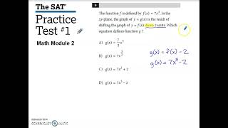 SAT Practice Test #1 Math Module 2 Problem #9