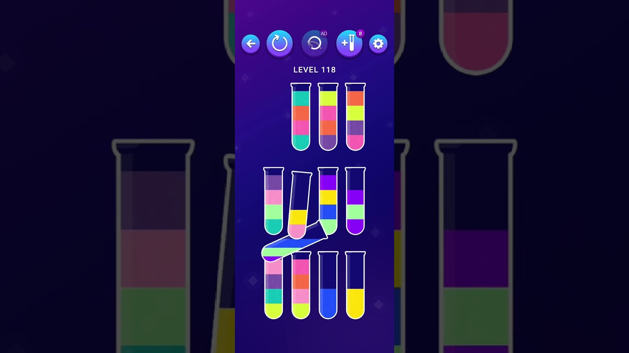 Water sort club level 117 and 118 gameplay 