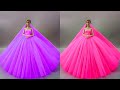 Disney Princess Doll Makeover ~ DIY Miniature Ideas for Barbie - Wig, Dress, Faceup, andMore! DIY