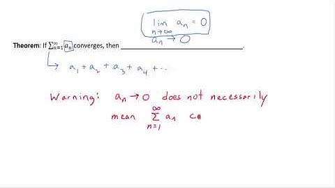 Video 11.2.4: The nth Term Test for Divergence