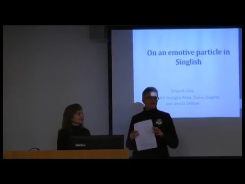 در مورد یک ذره احساسی در Singlish، دانشگاه SOAS لندن