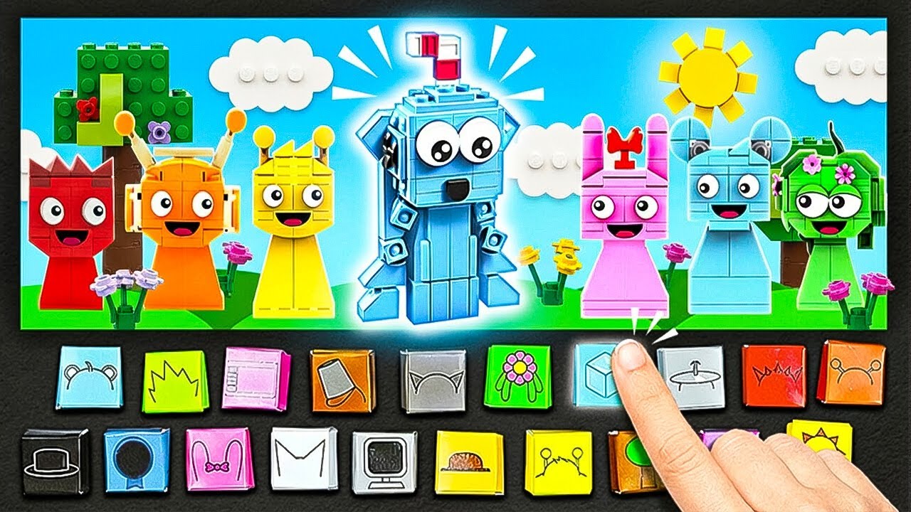 Building a LEGO World With Sprunki Aqua 🧊🍌 | Fun Ideas ft. Doey the Doughman