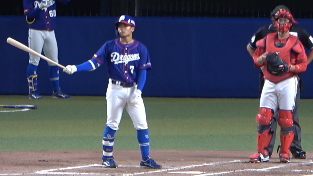 ピッチャー根尾昂が約1年ぶりの打席へ！パワプロver.の応援歌が演奏される！ (2023/09/18)