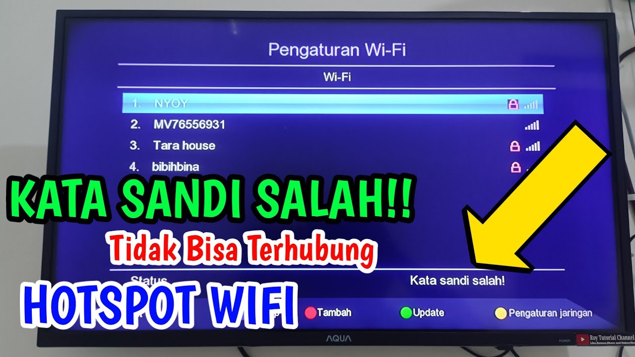 Kata Sandi Salah Tidak Bisa Terhubung Hotspot WiFi STB Matrix Apple