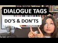 Do's & Don'ts for Dialogue Tags.