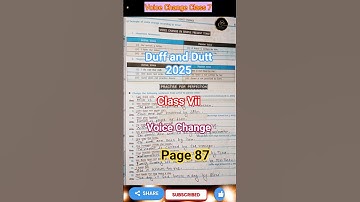 voice change class 7 page 87 | duff and dutt solution #shorts#voicechange #shortsfeed #duffanddutt