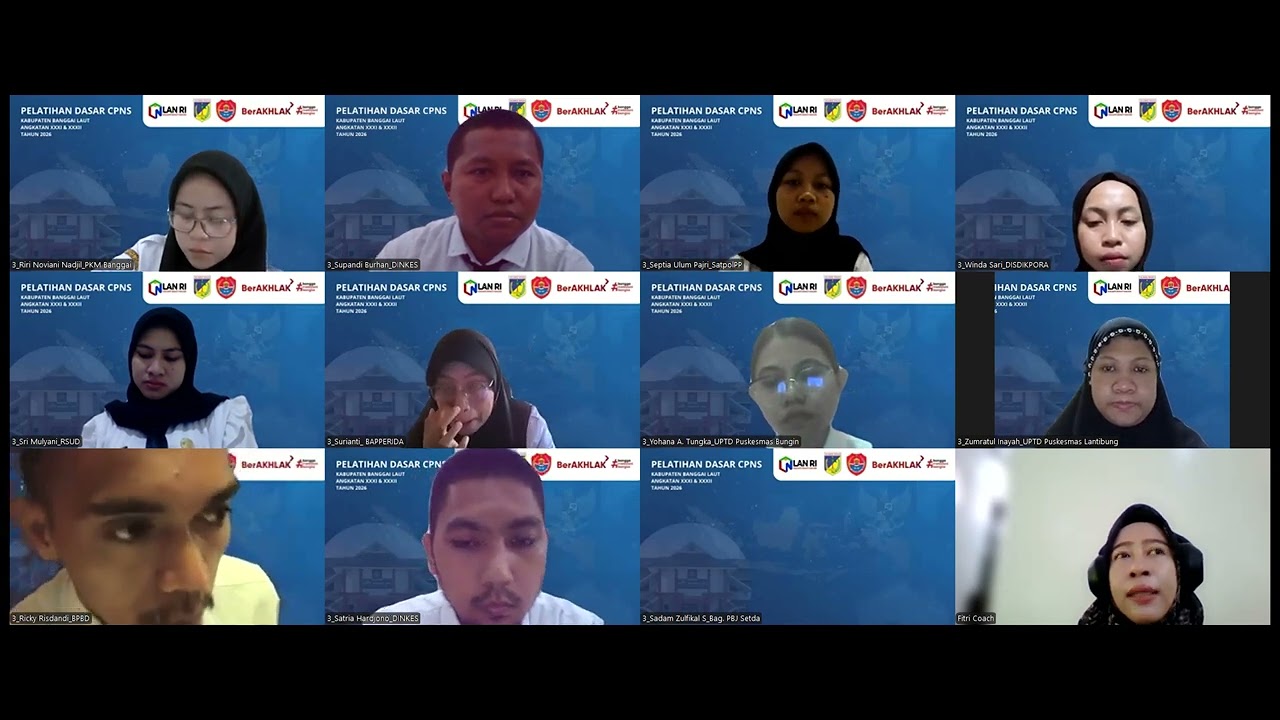 14 Februari 2026 - Coaching Agenda | LATSAR CPNS Kab. Banggai Laut Angkatan XXXI