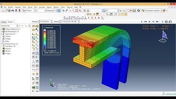 Abaqus Tutorial Videos - Stress Analysis of 3D Solid Sweep Part in Abaqus