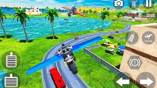 Flying Taxi Motorbike Simulator - Flying Motorcycles - Android Gameplay #1 screenshot 5